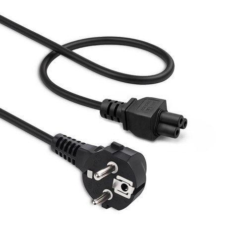 Qoltec Kabel zasilający koniczynka | 3pin | S03/ST1 | 1.4m