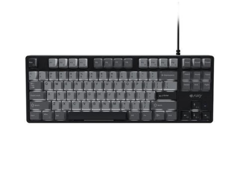 Klawiatura dla graczy gamingowa Fury Kanabo K2 US białe podświetlenie mechaniczna czarno-szara