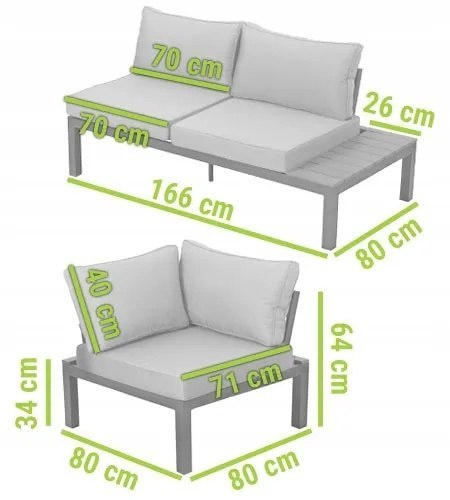 Komplet mebli LUX Premium Zestaw Sofa ze stolikiem