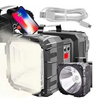 Latarka Led Mocna Akumulatorowa Dwustronna Powerbank Wodoodporna surviwal