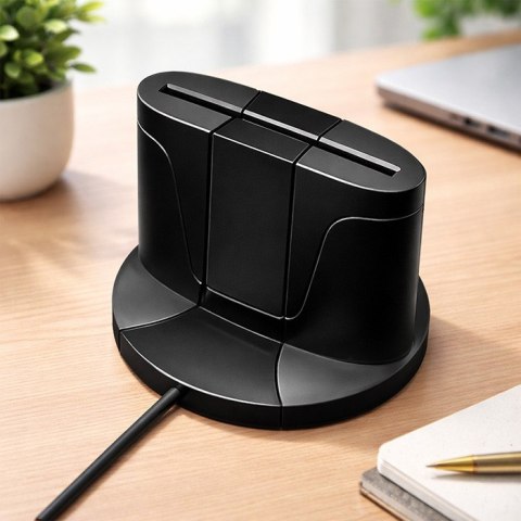 Qoltec Inteligentny czytnik chipowych kart ID SCR-0632 | USB typu C