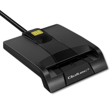 Qoltec Inteligentny czytnik chipowych kart ID SCR-0634 | USB typ C