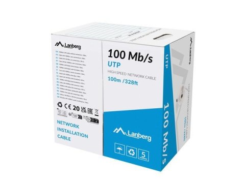 Kabel UTP Lanberg 100Mb/s 100m drut CCA
