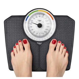 Klasyczna waga łazienkowa mechaniczna analogowa do 180 kg czarna WEBBER BMI