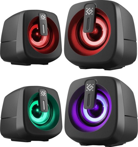 GŁOŚNIKI DEFENDER J1 2.0 6W LED USB CZARNE