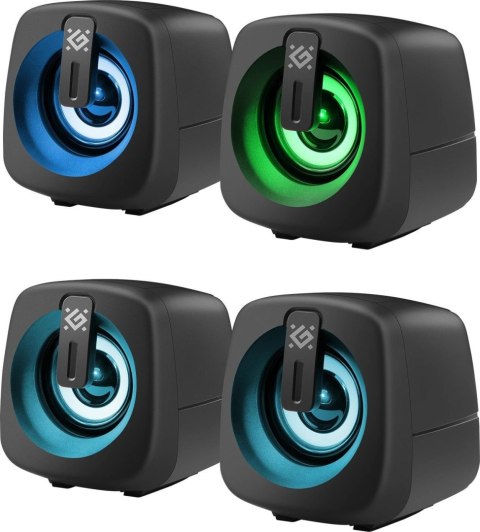 GŁOŚNIKI DEFENDER J1 2.0 6W LED USB CZARNE