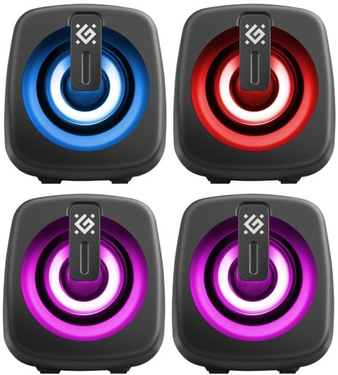 GŁOŚNIKI DEFENDER J1 2.0 6W LED USB CZARNE