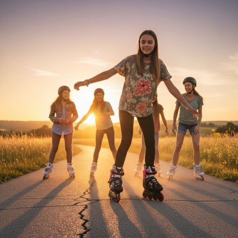 NA2053A ŁYŻWOROLKI VIBE RÓŻOWE ROZM. M(37-40) NILS EXTREME