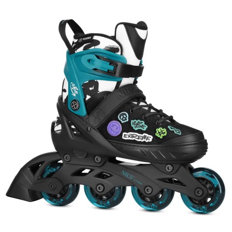 NA2053A ŁYŻWOROLKI VIBE TURKUSOWE ROZM. L(40-43) NILS EXTREME