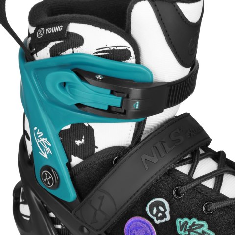 NA2053A ŁYŻWOROLKI VIBE TURKUSOWE ROZM. L(40-43) NILS EXTREME