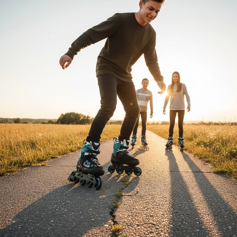 NA2053A ŁYŻWOROLKI VIBE TURKUSOWE ROZM. L(40-43) NILS EXTREME