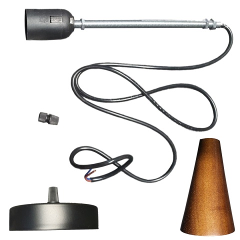 Rustykalna rattanowa lampa wisząca - 35 cm (naturalny kolor)