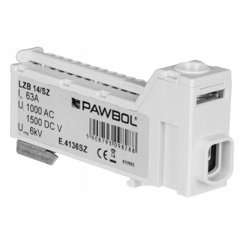 PAWBOL Listwa zaciskowa bezgwintowa LZB E.4136SZ szara
