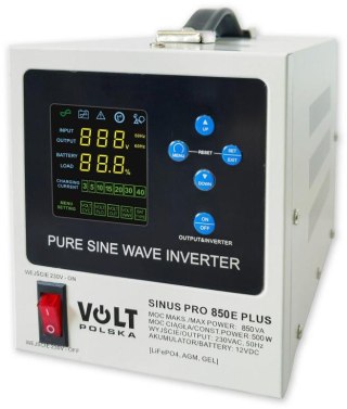 Przetwornica VOLT POLSKA SINUSPRO 850E PLUS 2/230V (500/850W) [AGM, GEL, LiFePO4]