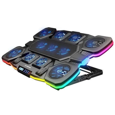 Podstawka chłodząca Rampage GLACIERS50 Gamingowa pod laptop 14-17", 2600RPM, czarna