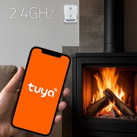Qoltec Certyfikowany Czujnik wycieku gazu ziemnego | detektor CH4 | NG | Tuya | Wi-Fi | alarm 85dB | LED