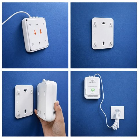 Qoltec Certyfikowany Czujnik wycieku gazu ziemnego | detektor CH4 | NG | Tuya | Wi-Fi | alarm 85dB | LED