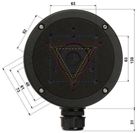 UCHWYT KAMERY STG-1280ZJ-S(BLACK)