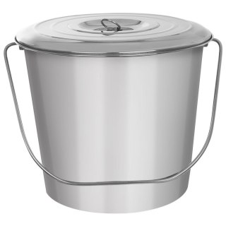 Wiadro do Żywności Stal Nierdzewna 12 L ORION z Pokrywką 30 x 27 cm