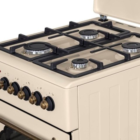 Kuchnia gazowo-elektryczna Retro Designe MPM-56-KRM-14 kremowa