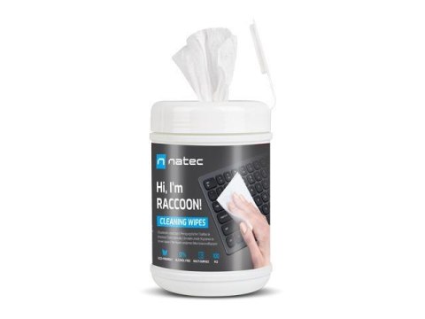 Chusteczki czyszczące Natec Raccoon cleaning wipes 100 szt Chusteczki czyszczące Natec Raccoon cleaning wipes 100 szt