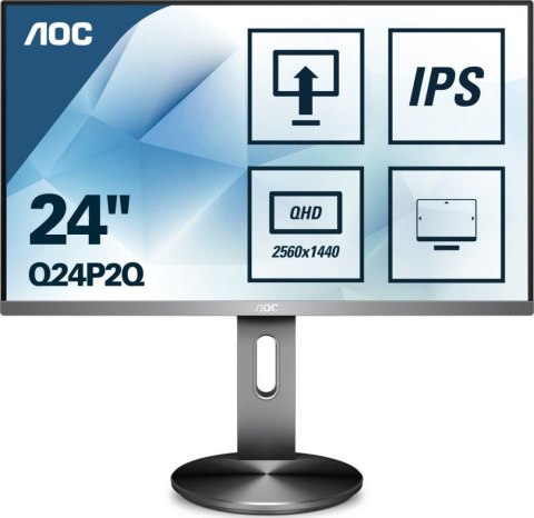 Monitor AOC 23,8" Q24P2Q VGA HDMI DP 4xUSB 3.1 głośniki Monitor AOC 23,8" Q24P2Q VGA HDMI DP 4xUSB 3.1 głośniki