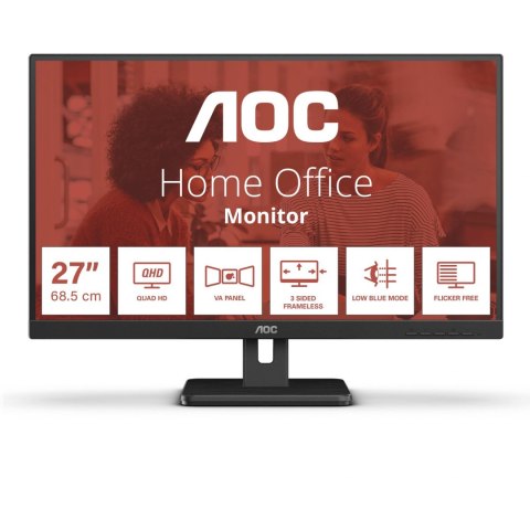Monitor AOC 27" Q27E3UAM HDMI DP 2xUSB głośniki Monitor AOC 27" Q27E3UAM HDMI DP 2xUSB głośniki