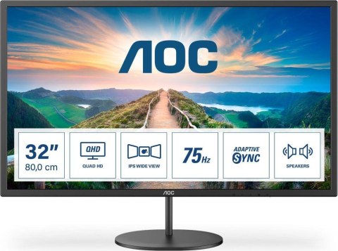 Monitor AOC 31,5" Q32V4 HDMI DP głośniki Monitor AOC 31,5" Q32V4 HDMI DP głośniki