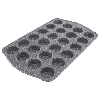 Forma do 24 Muffinek Babeczek Granitowa Szara Solidna ORION 42 x 26 x 2,5 cm