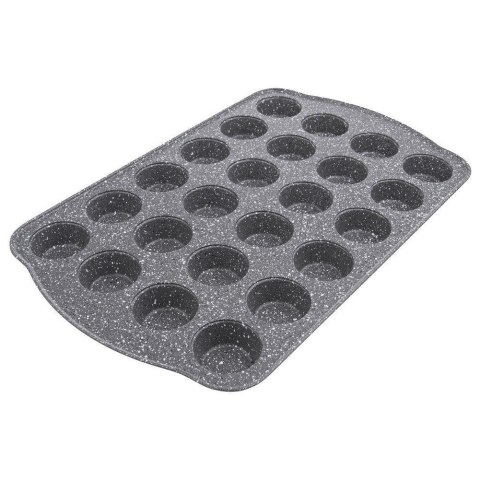 Forma do 24 Muffinek Babeczek Granitowa Szara Solidna ORION 42 x 26 x 2,5 cm