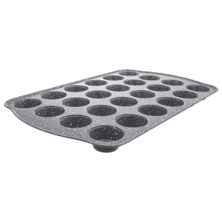 Forma do 24 Muffinek Babeczek Granitowa Szara Solidna ORION 42 x 26 x 2,5 cm