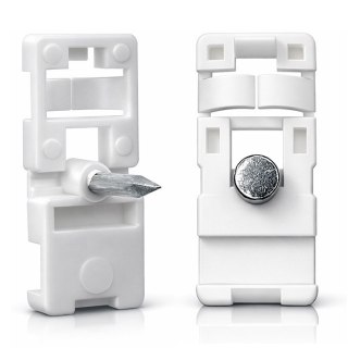 Qoltec Uchwyt / Klip do kabli | 15x13mm | naścienny