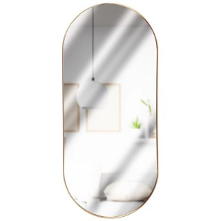 Lustro Ścienne Owalne Złota Rama 72 x 32 cm Pionowo Poziomo VILDE