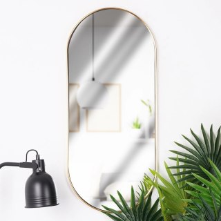 Lustro Ścienne Owalne Złota Rama 72 x 32 cm Pionowo Poziomo VILDE