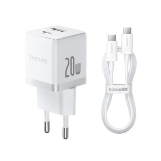 Ładowarka sieciowa Baseus Palm P10111608213-01 szybka 20W z gniazdem USB + USB-C PD 3.0 + kabel 1m