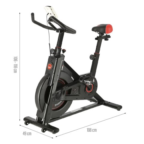 SWL9140 ROWER STACJONARNY SPINNINGOWY Z OPOREM MECHANICZNYM HMS