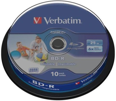 BD-R Verbatim 25 GB Printable SL Datalife Cake 10 Szt BD-R Verbatim 25 GB Printable SL Datalife Cake 10 Szt
