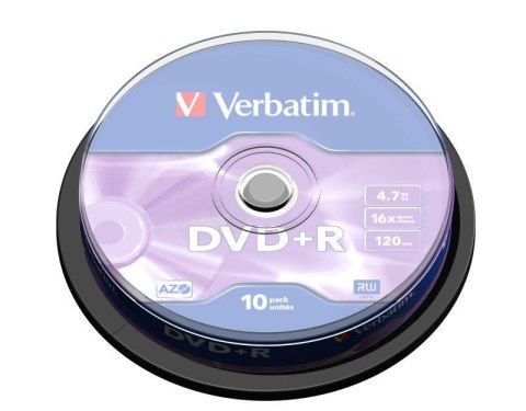 DVD+R Verbatim 16x 4.7GB (Cake 10) MATT SILVER DVD+R Verbatim 16x 4.7GB (Cake 10) MATT SILVER