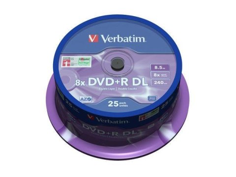 DVD+R Verbatim 8.5GB X8 Double Layer (25 Cake) DVD+R Verbatim 8.5GB X8 Double Layer (25 Cake)