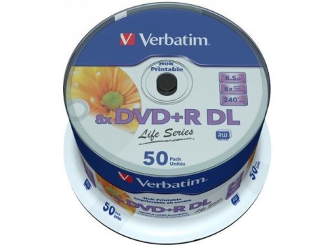DVD+R Verbatim 8.5GB X8 Double Layer Print (50 Spindle) DVD+R Verbatim 8.5GB X8 Double Layer Print (50 Spindle)