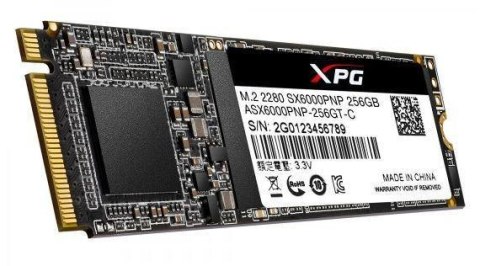 Dysk SSD ADATA XPG SX6000 PRO 256GB M.2 PCIe NVMe (2100/1200 MB/s) 2280, 3D TLC NAND Dysk SSD ADATA XPG SX6000 PRO 256GB M.2 PCIe NVMe (2100/1200 MB/s) 2280, 3D TLC NAND