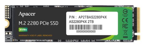 Dysk SSD Apacer AS2280P4X 2TB M.2 PCIe NVMe Gen3 x4 2280 (2100/1700 MB/s) Dysk SSD Apacer AS2280P4X 2TB M.2 PCIe NVMe Gen3 x4 2280 (2100/1700 MB/s)