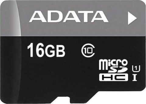 Karta pamięci ADATA microSDHC Premier 16GB UHS-I Class 10 + adapter Karta pamięci ADATA microSDHC Premier 16GB UHS-I Class 10 + adapter