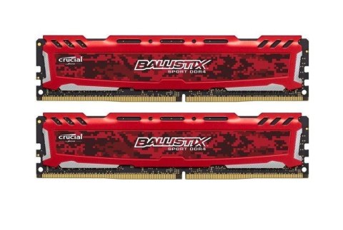 Pamięć DDR4 Crucial Ballistix Sport LT 16GB (2x8GB) 2666MHz CL16 1,2V Red Pamięć DDR4 Crucial Ballistix Sport LT 16GB (2x8GB) 2666MHz CL16 1,2V Red