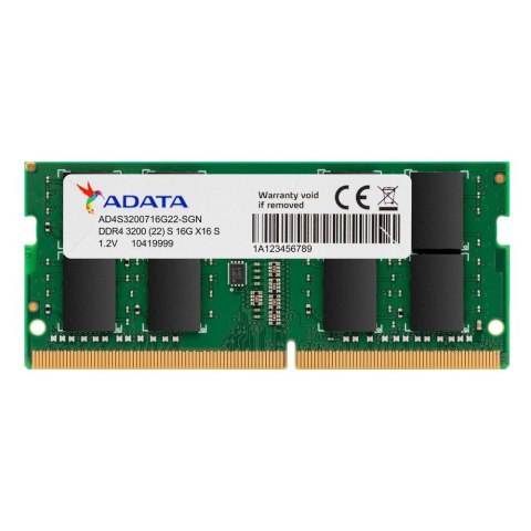 Pamięć SODIMM DDR4 ADATA Premier 8GB (1x8GB) 3200MHz CL22 1,2V Single Pamięć SODIMM DDR4 ADATA Premier 8GB (1x8GB) 3200MHz CL22 1,2V Single