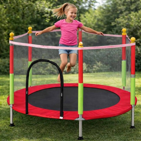Trampolina ogrodowa dla dzieci 140cm czerwona
