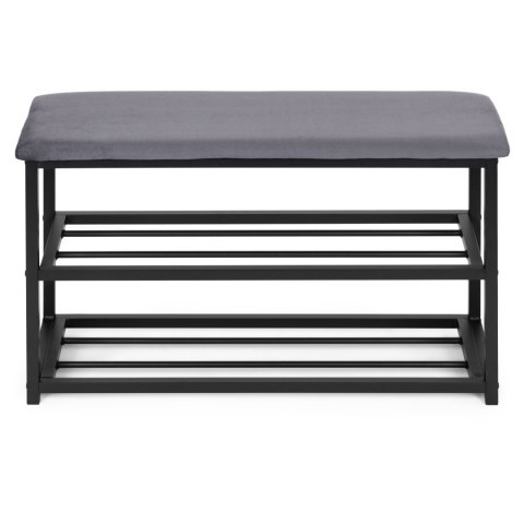 Szafka na buty z siedziskiem regał ławka tapicerowana 80 cm 2 półki ModernHome