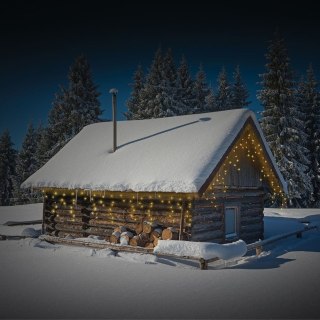 Kurtyna Girlanda Lampki Świąteczna Świetlna 180 LED Zewnętrzna VILDE 5,85 m