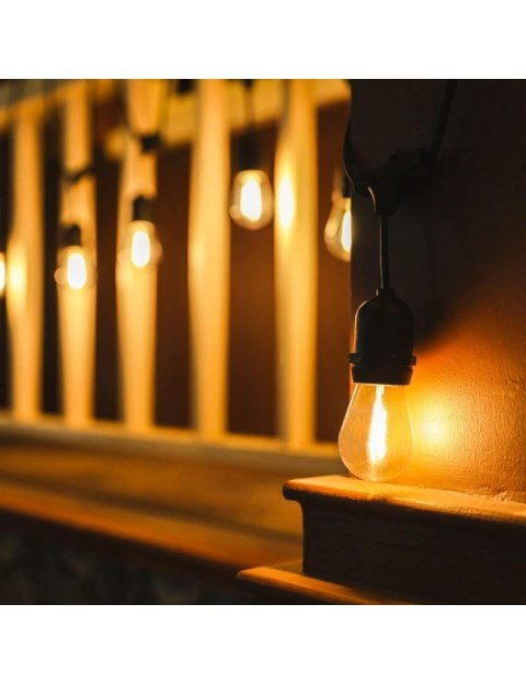 Girlanda Ogrodowa Świetlna 10M 10X Żarówka LED Śieciowa Wodoszczelna