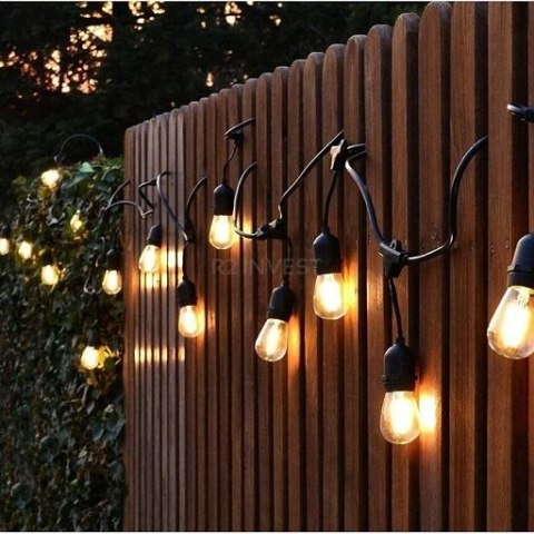 Girlanda Ogrodowa Świetlna 10M 10X Żarówka LED Śieciowa Wodoszczelna